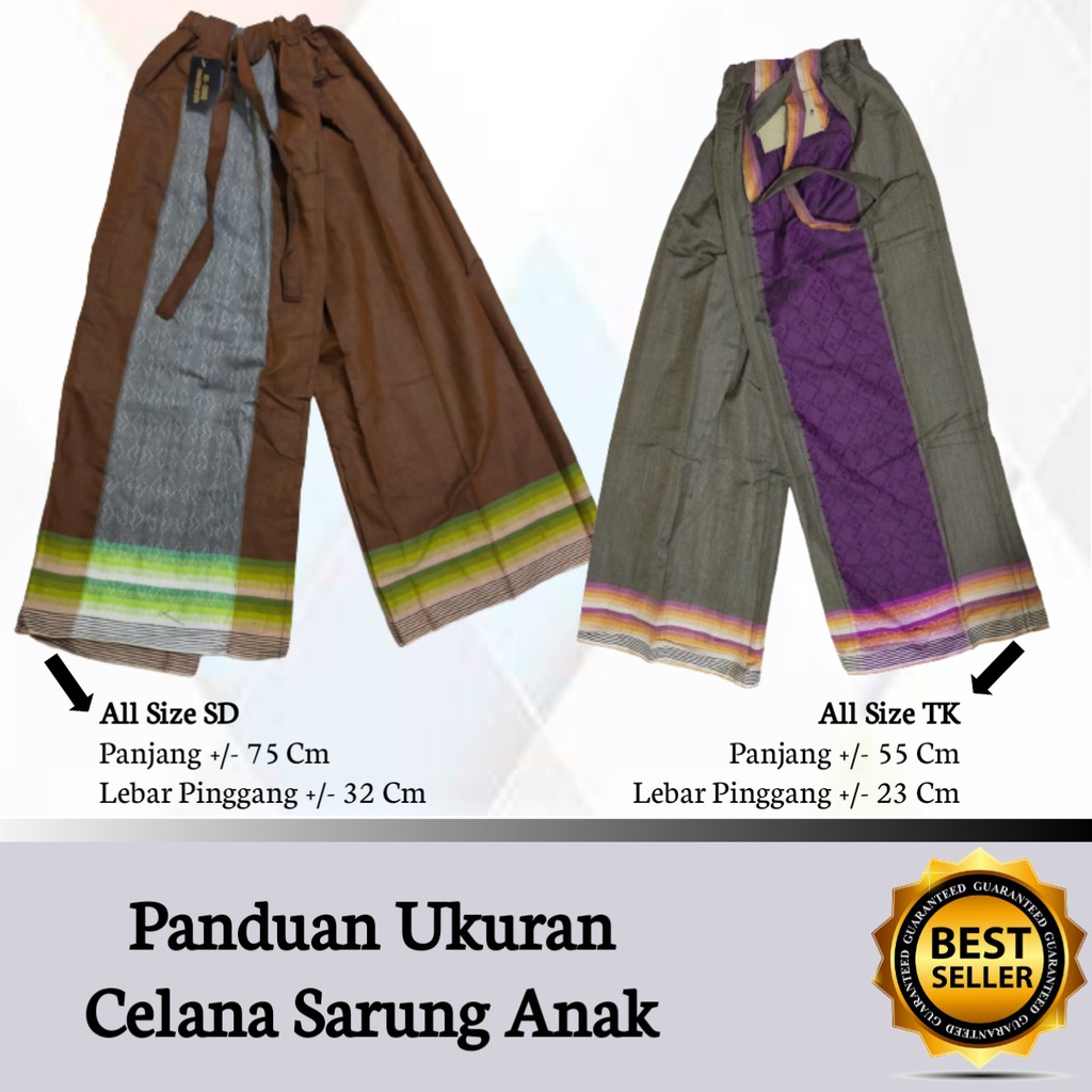 Celana Sarung Anak TK,SD,SMP Bahan Katun Dobby/Harga Grosir/Best Seller/Bisa COD