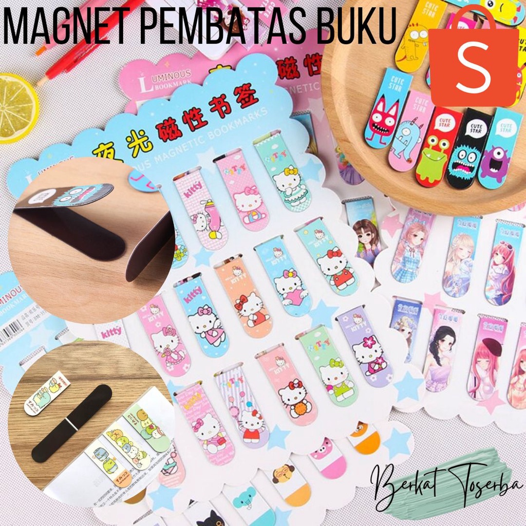 

MAGNET PEMBATAS BUKU BTS ISI 20PCS / BOOKMARK BT21 STICKY