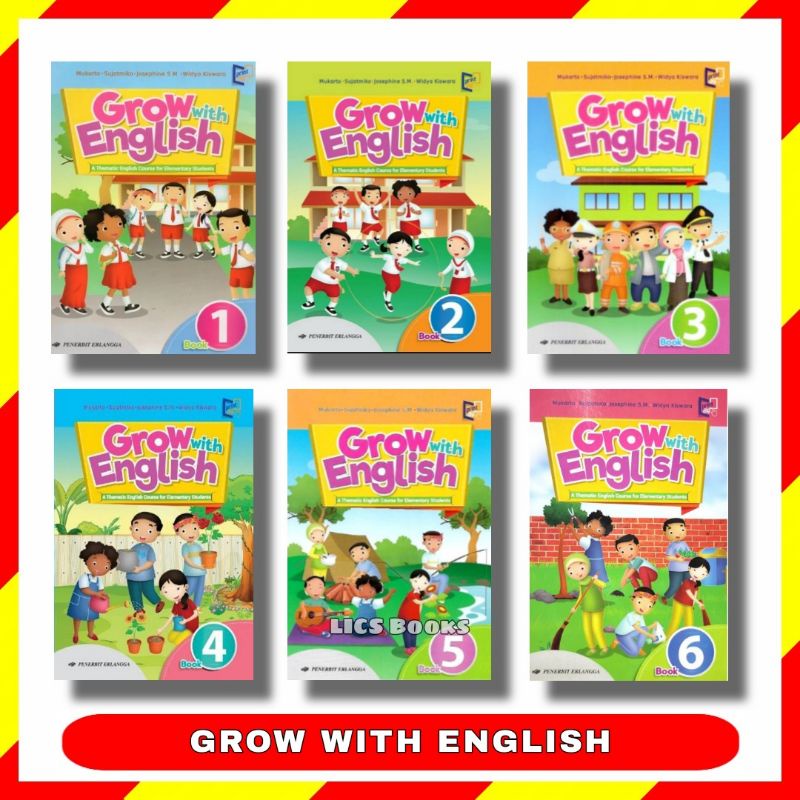 Buku Grow With English Bahasa Inggris SD Kelas 123456 Erlangga