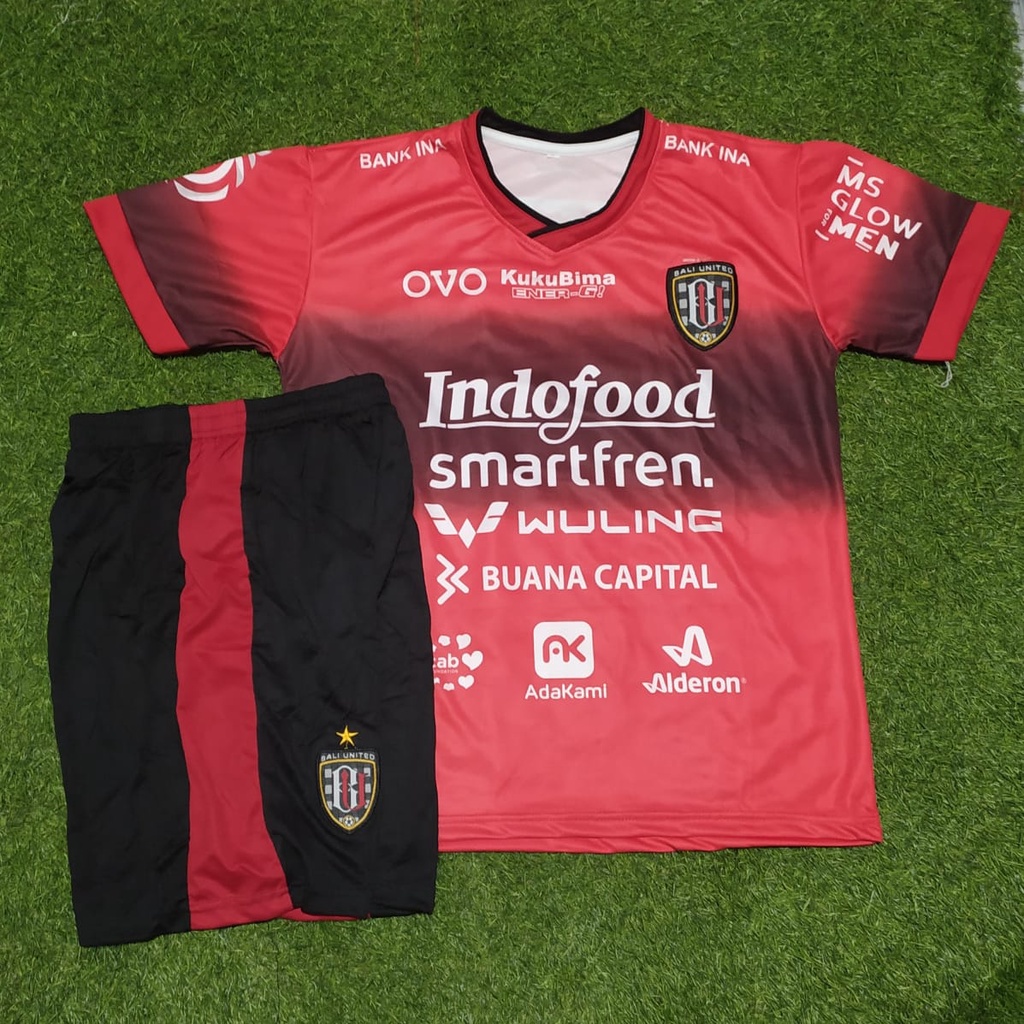 SETELAN Jersey kaos baju bola dewasa Bali home premium