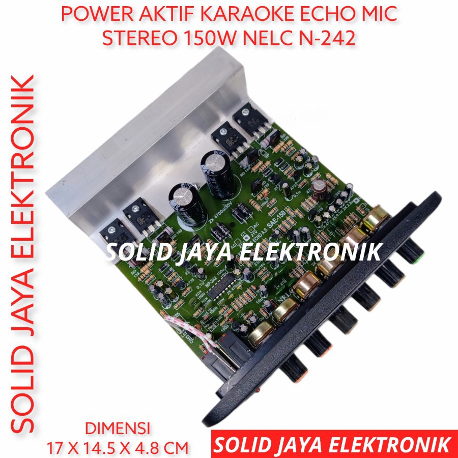 KIT POWER SPEAKER AKTIF 150W STEREO MIC ECHO MIXING KARAOKE AMPLI AMPLIFIER NELC SAE-150 SAE 150