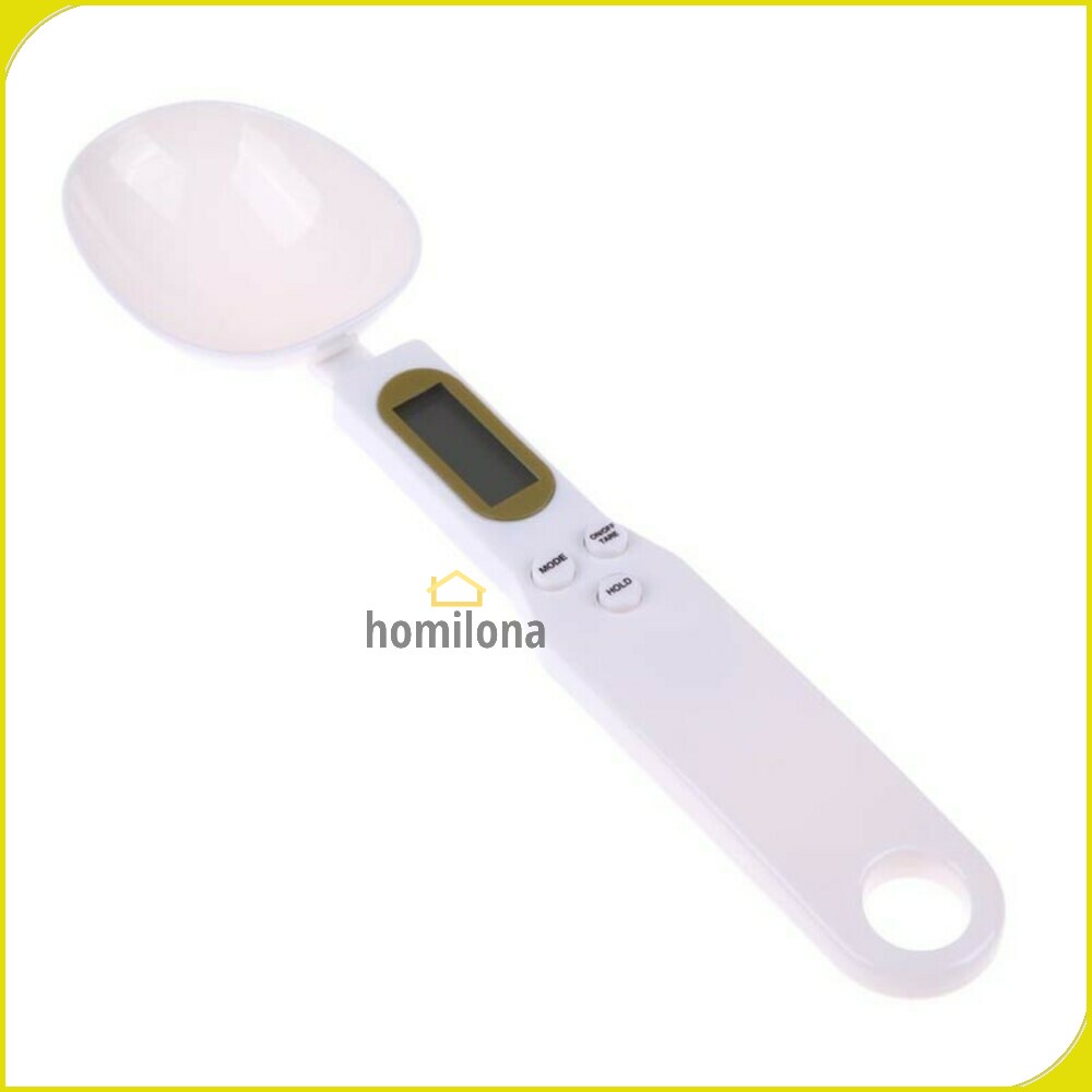 Sendok Ukur Elektrik Digital Spoon Scale 0.1g 500g Maks - Taffware Digipounds HM10 - White