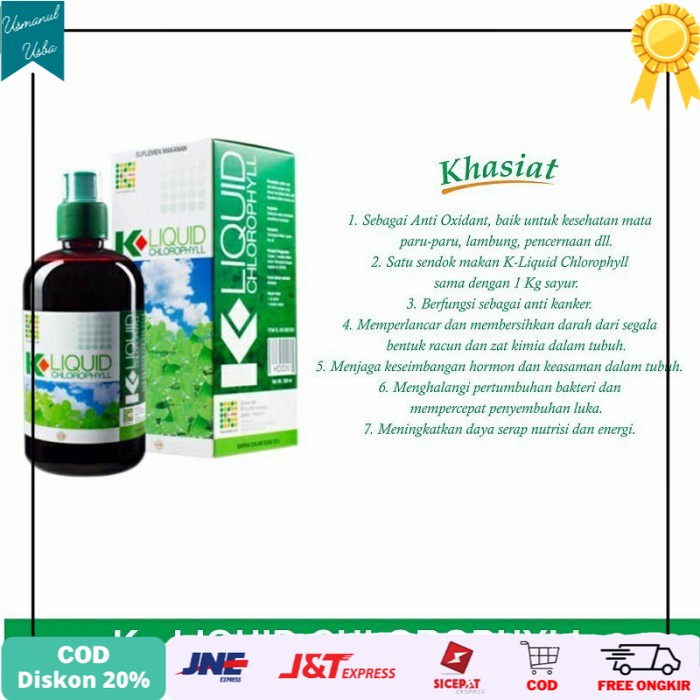 ◾COD◾ Klorofil K Liquid Chlorophyll Original Klink