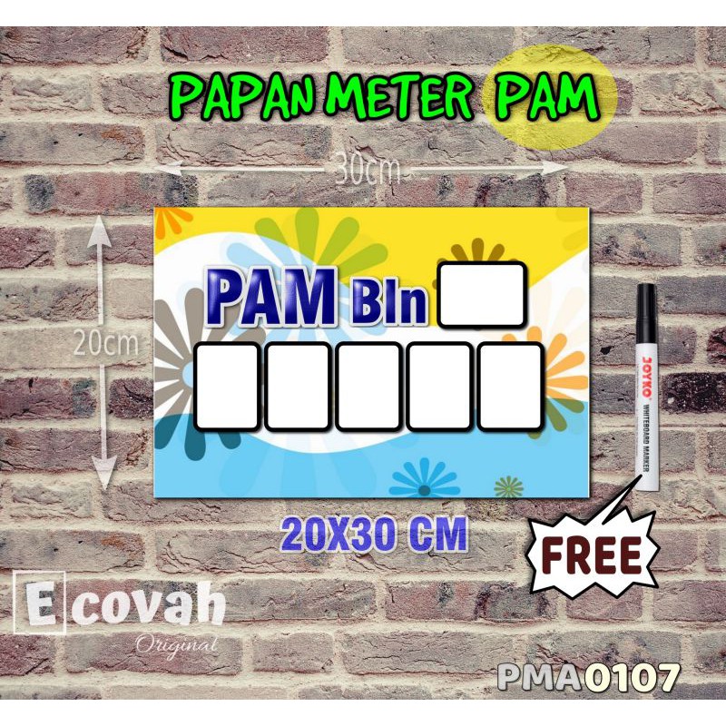 

Ecovah Papan Meter Listrik PLN PAM motif Unik - Floral 07