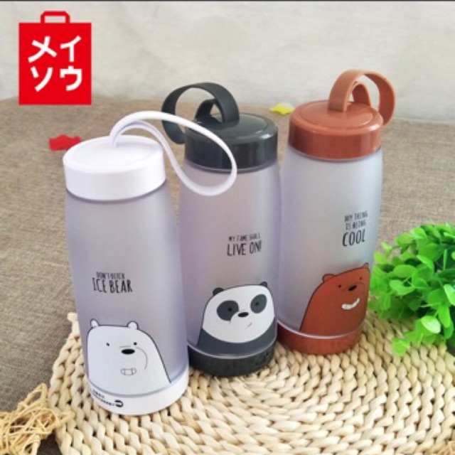  Miniso  botol  minum  we bare bears kaca  tumblr botol  tumblr 