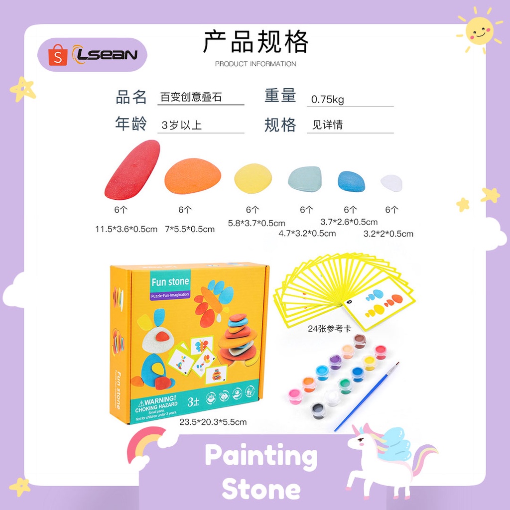 MAINAN EDUKASI DIY PAINTING STONE