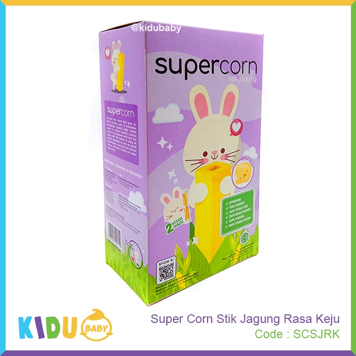 SuperCorn Stik Jagung Cemilan Snack Bayi / Super Corn Stik Jagung Kidu Baby