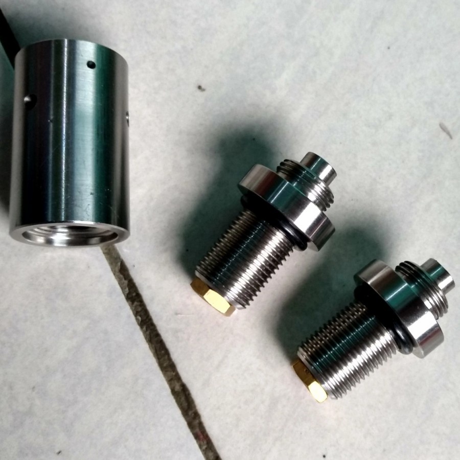 knockdown pcp botol stainless drat M18 untuk 2 tabung