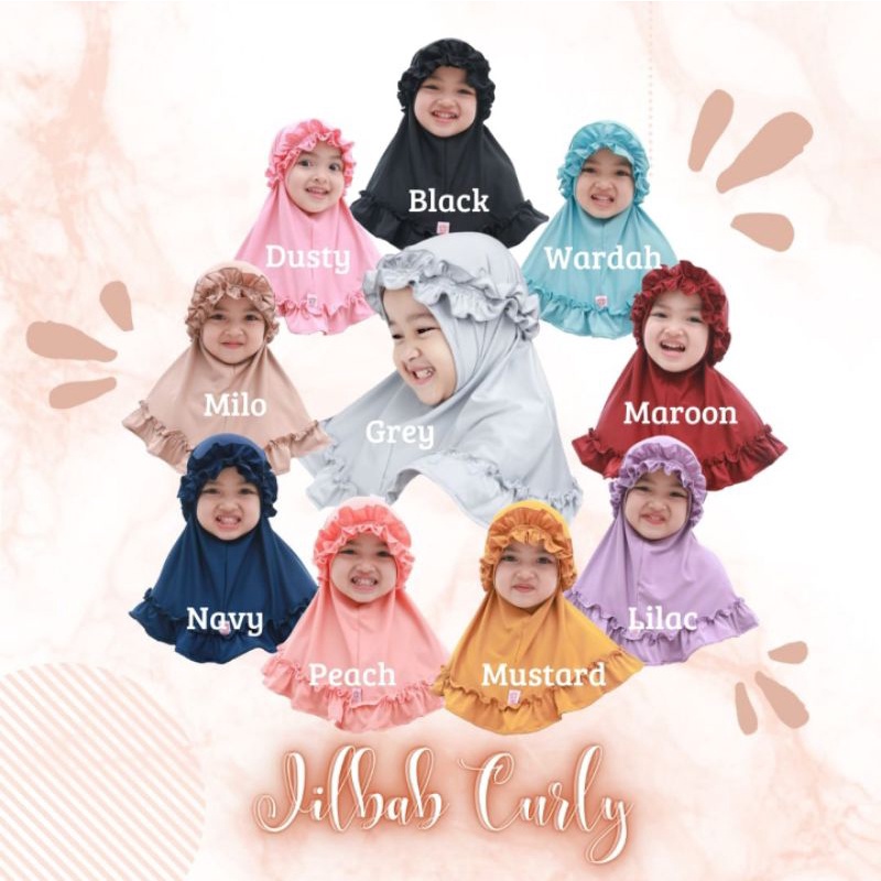 (bisa cod) jilbab curly original almahyra