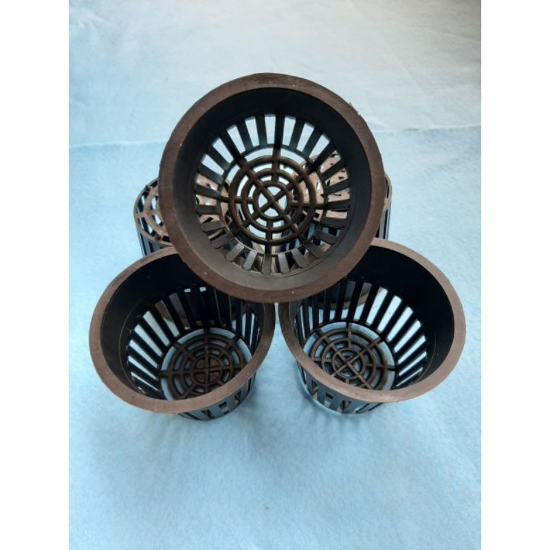 Netpot Besar Hidroponik 8cm Hitam