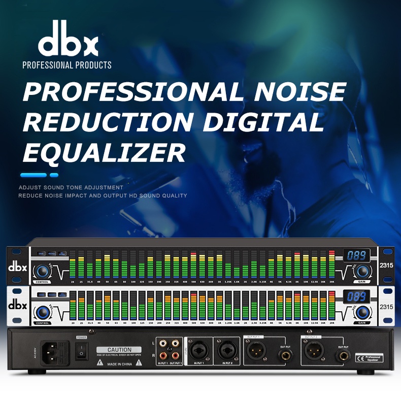 DBX 2315S equalizer elektronik profesional 31-band equalizer digital pengurangan kebisingan profesional kinerja equalizer pemrosesan suara