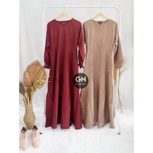 Lily Dress / Gamis Lily / Gamis Linen Murah
