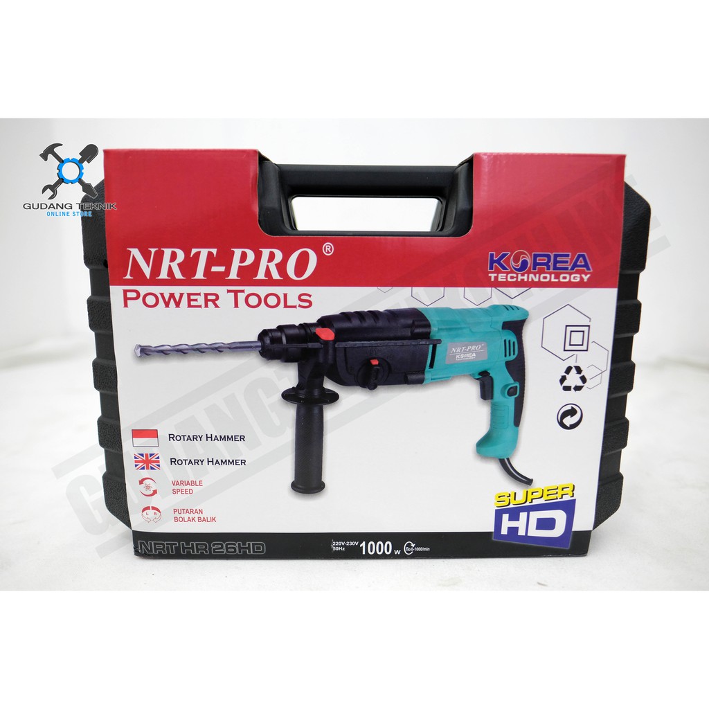 Rotary Hammer NRT PRO HR26HD 26mm/ Bor Bobok SDS Plus Hammer Drill NRT PRO HR 26