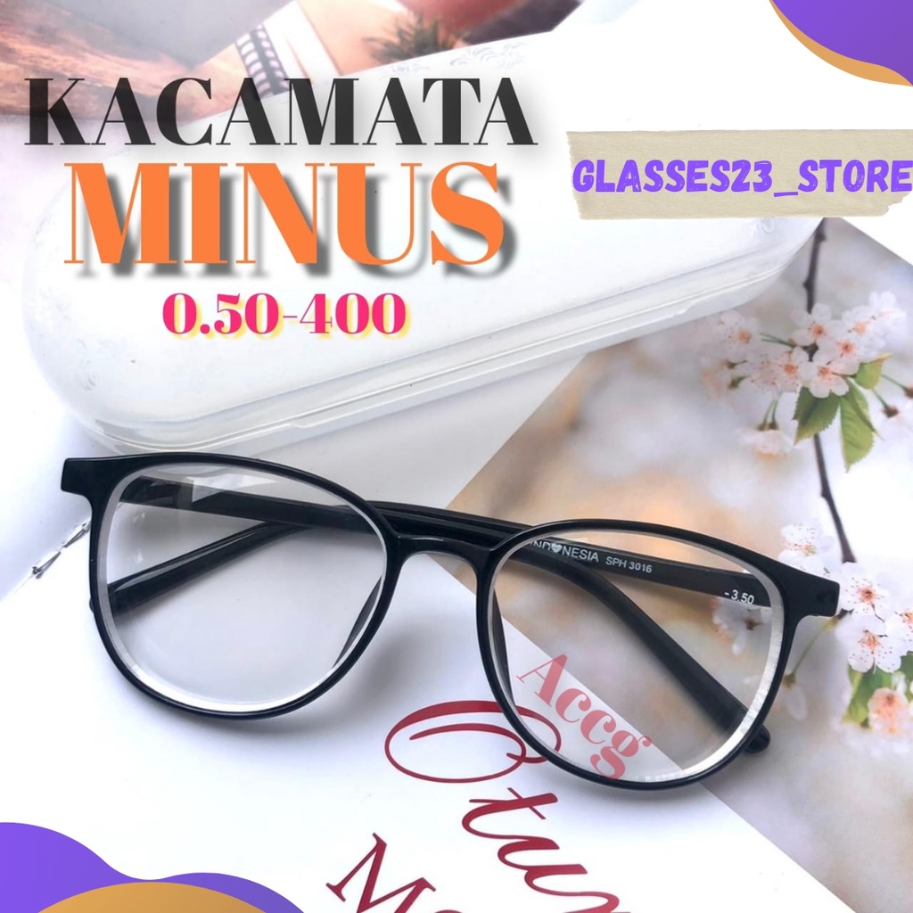 NEW KACAMATA MINUS RABUN JAUH UNISEX TERBARU MINUS ( 0.50 S/D 4.00) FREEBOX DAN LAP