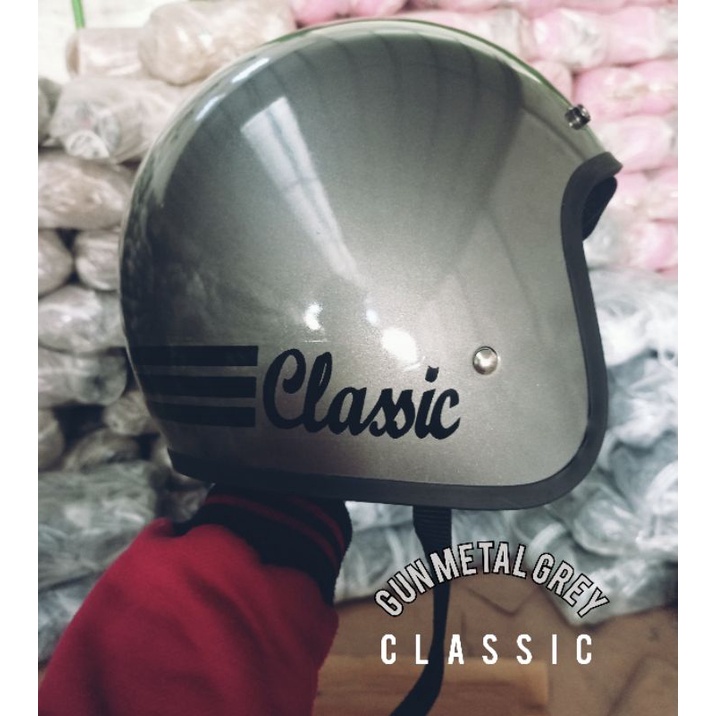 HELM SNI TERLARIS bogo classic kaca datar PACKING BOX