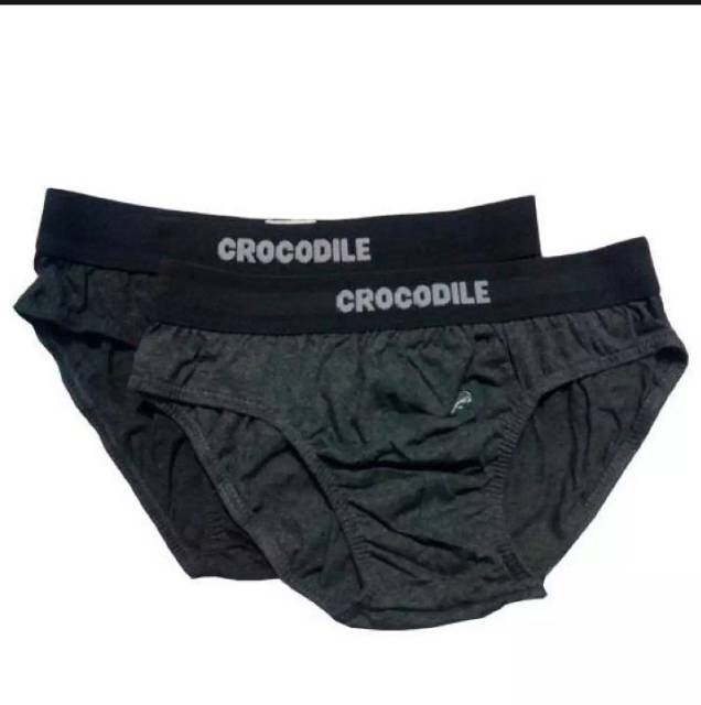 Crocodile - 2pcs celana dalam pria crocodile coklat segitiga karet boxer