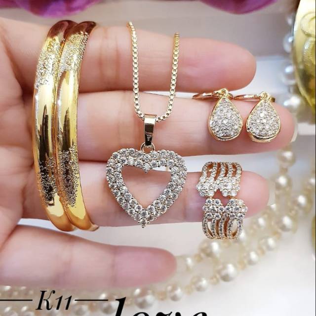 Xuping set perhiasan lapis emas 24k 2030i