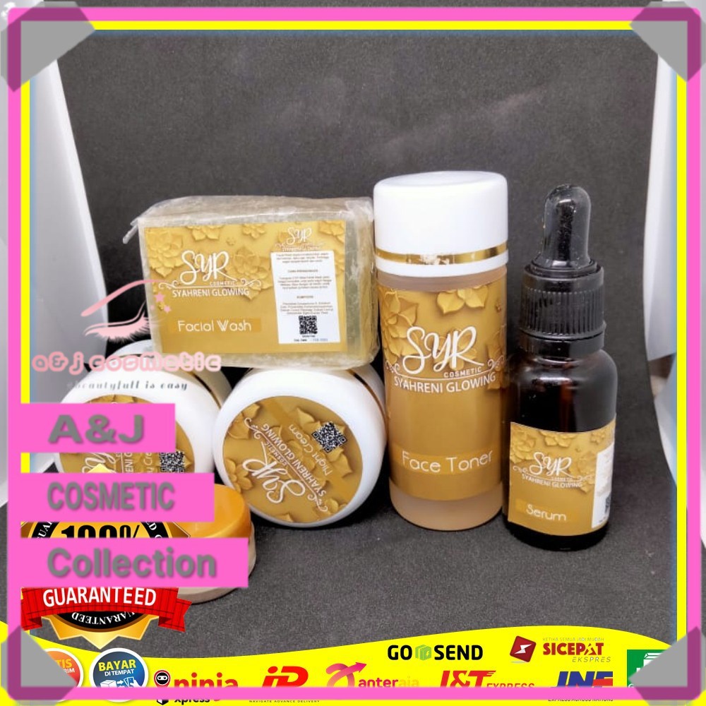 Paket Lengkap Perawatan Skincare Cream Pemutih Wajah Syr Syahreni Glowing