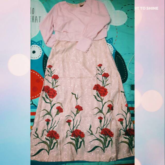 GAMIS PESTA/ GAMIS MEWAH/ GAMIS MURAH/ SHAZFA BALIMO