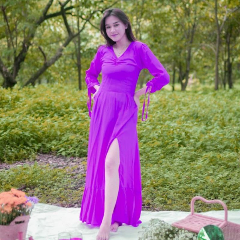 Dress Velvet Polos Sexy Panjang