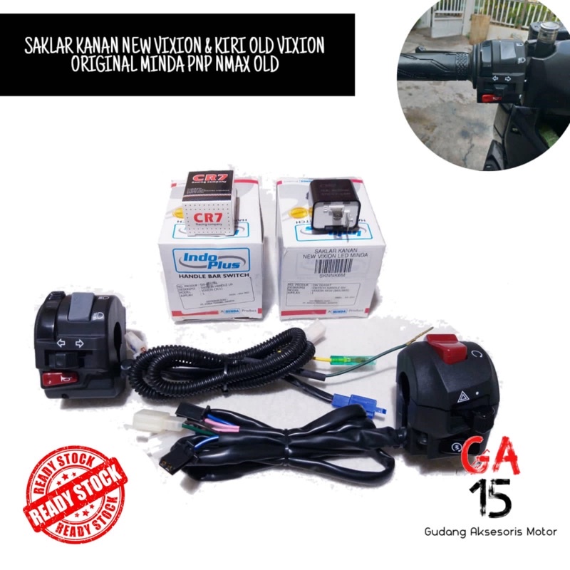 SAKLAR NMAX OLD • SAKLAR KANAN NEW VIXION & KIRI OLD VIXION ORIGINAL MINDA PNP NMAX OLD