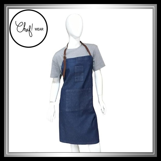 Chef 'Wear Apron / Celemek Full Denim Blue Gsp