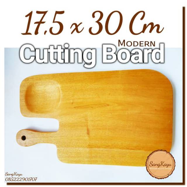 Modern Cutting Board 17,5x30 Cm Talenan kayu unik rustic modern