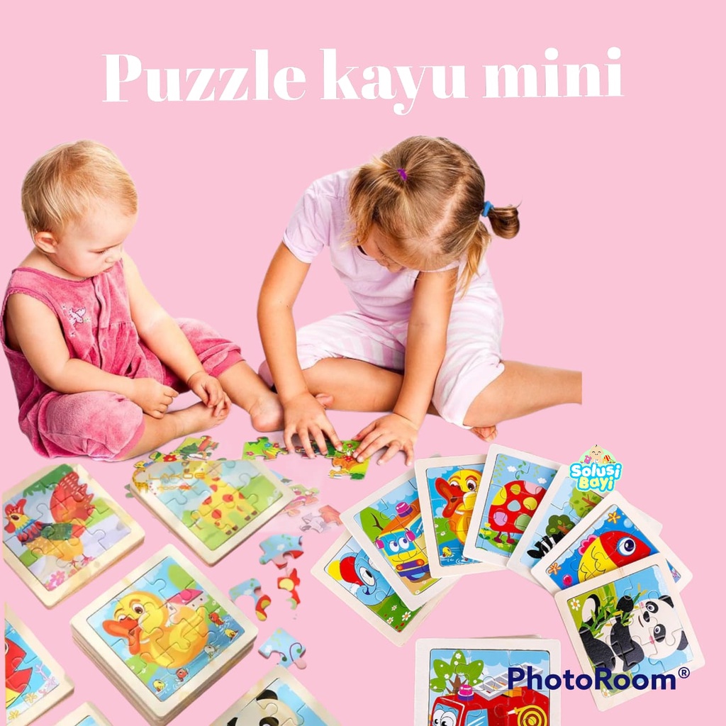 Mainan Edukasi Anak Mini Wooden Puzzle / Mainan Kayu / Puzzle Anak / Puzzle Mini 10Cm