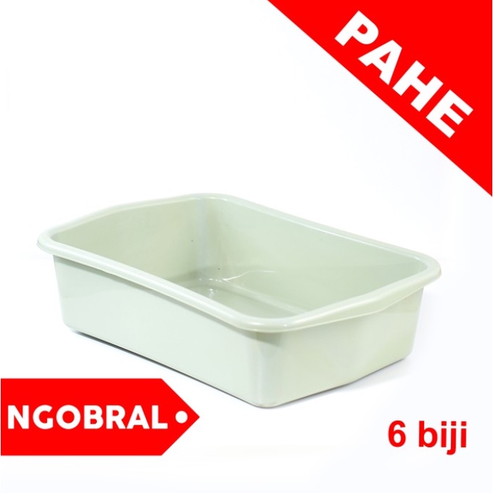 PAKET 6 - Bak Hidroponik/Bak Pasir Kucing/Bak Segi Hidroponik/Bak Segi Plastik 50 cm Tinggi