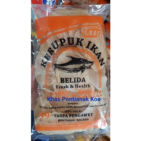 

Kerupuk Ikan Belida 99 MIC Khas Pontianak Halal 350gr / Ikan Belidak