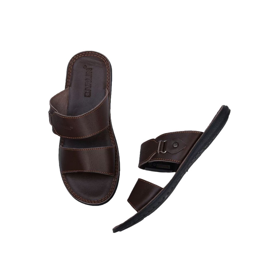 SANDAL SLIDE PRIA DEWASA SANTAI PRIA MINING BARLIN 0506T KULIT ASLI ORIGINAL CASUAL 100% PRIA KERJA KANTOR NYAMAN || SANDAL SLOP PRIA INDIAN TERBARU LEBARAN 2022