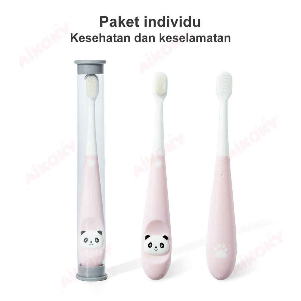 AIKOKY Sikat gigi anak kartun panda/Kids Toothbrush lembut