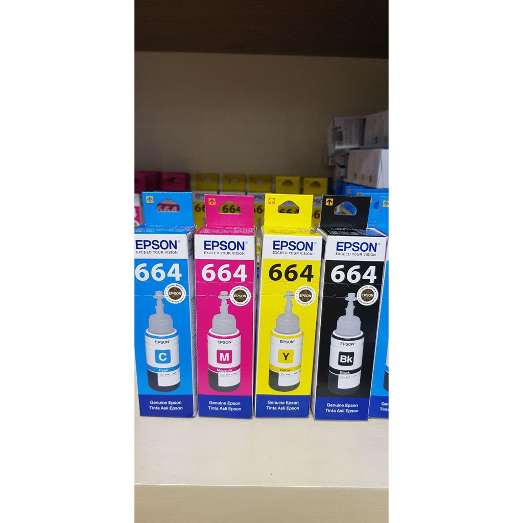 Tinta Epson T664 Hitam Original Epson Indonesia