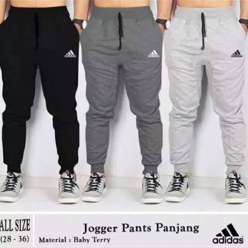 Celana trening olahraga running jogging gym training jogger pria wanita panjang