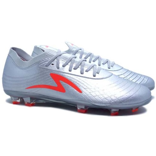sepatu bola SPECS ACCELERATOR LIGHTSPEED II FG-SILVER/FIERY CORAL 100955
