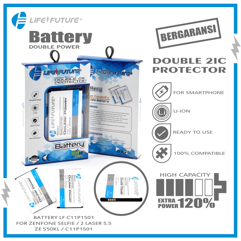 QUICK CHARGING BATTERY / BATERAI LIFE FUTURE - ZENFONE SELFIE/2 LASER 5.5/ZE550KL/C11P1501