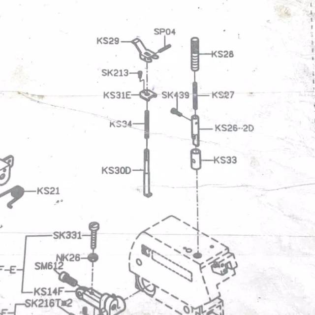 KS29 + SP04 Angkatan SepatuMesin Jahit Obras 747 / 700F