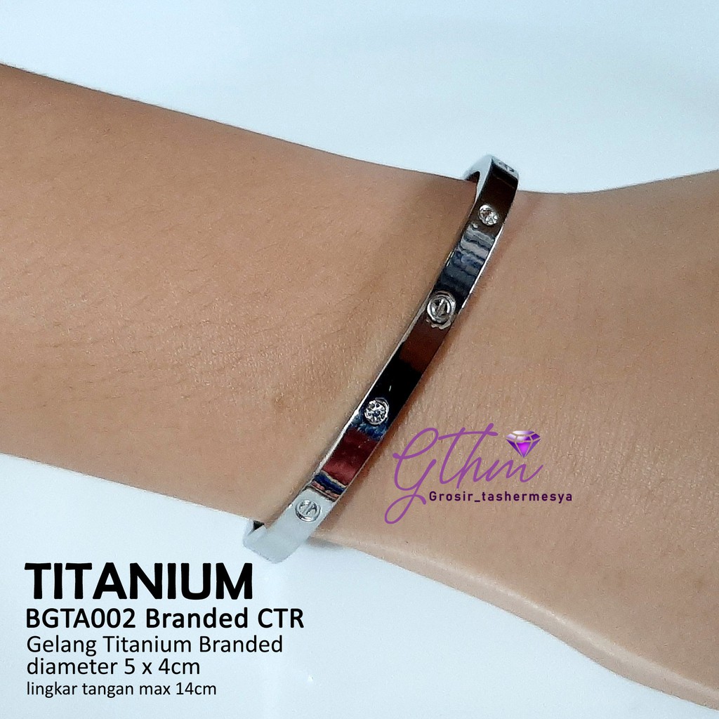 gelang tangan titanium anak carter emas mata seperti emas asli