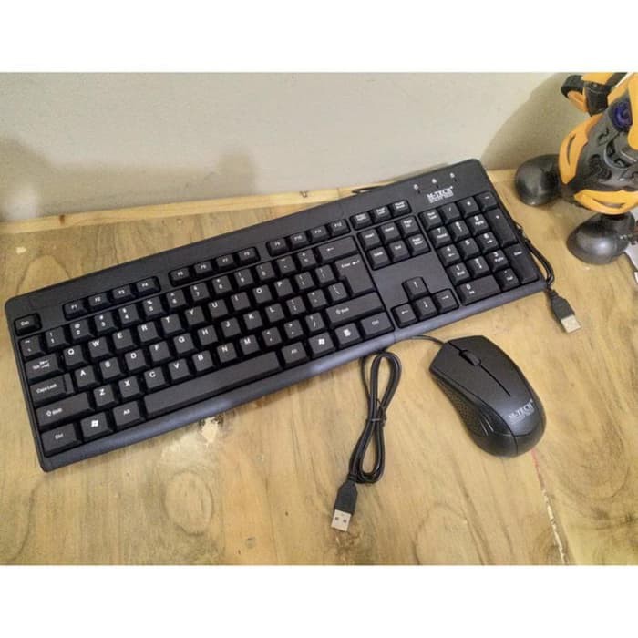 Keyboard Usb Paket Mouse PC Komputer Laptop Mtech STK06