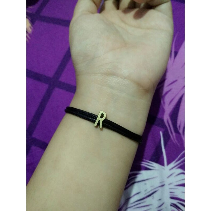 ZaphiraStore | 2pcs GELANG COUPLE BRONZE | GELANG INISIAL BRONZE