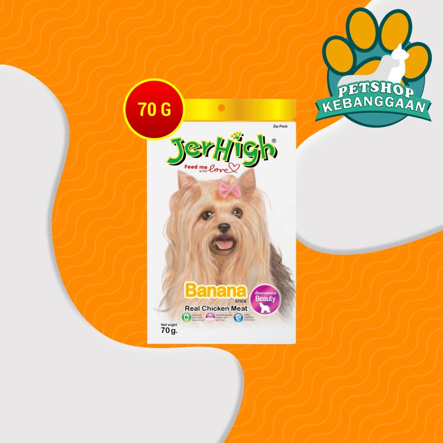 JERHIGH Snack dog Dental Anjing DEN-T Stick MILK 70gr makanan cemilan