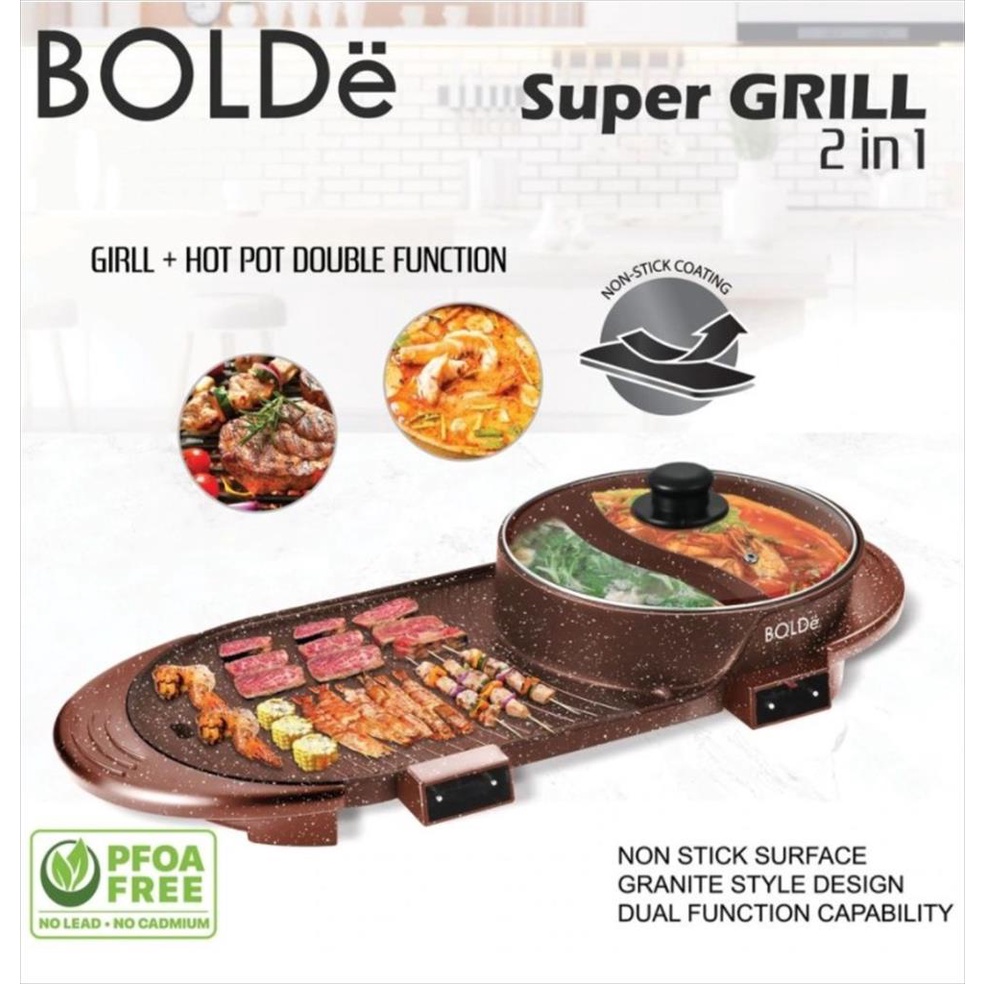 BOLDe Super Electric Grill 2 IN 1 - Hot Pot BBQ Shabu Suki Elektrik Listrik