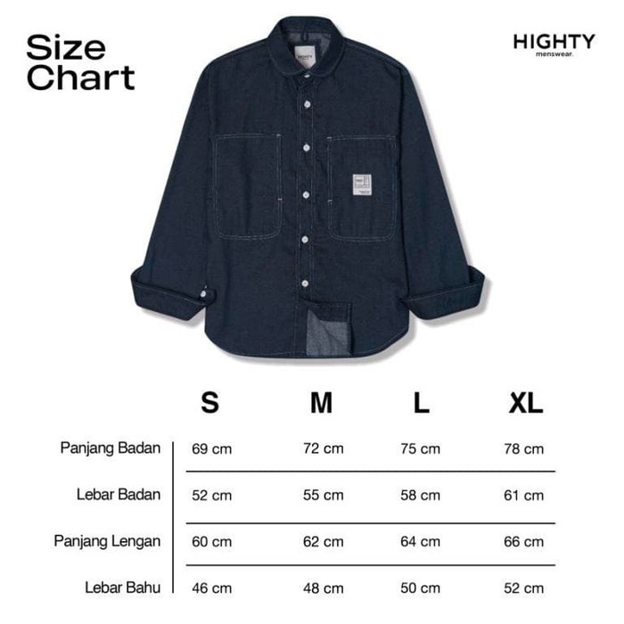 HIGHTY Blue Black Denim Overshirt