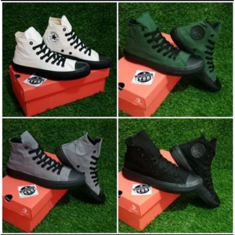 Sepatu Converse Al Star high Poxing Black CT + Box