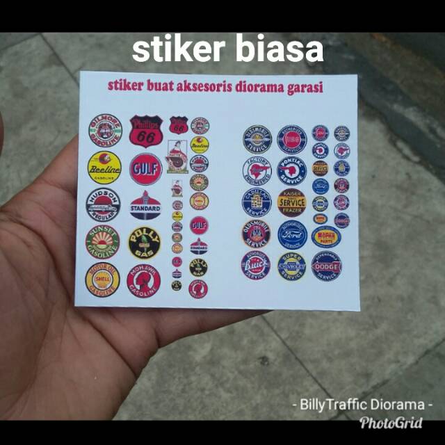  Stiker  Biasa  Aksesoris Diorama Garasi universal merk 