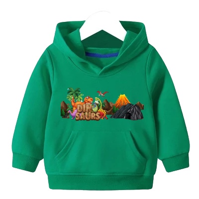 Sweater Anak Dino Land Hoodie Anak Fleece Usia 2 - 6 tahun