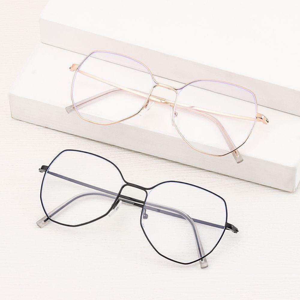 Populer Blue Light Blocking Glasses Metal Frame Kacamata Baca Anti Eyetrain Anti Blue Ray