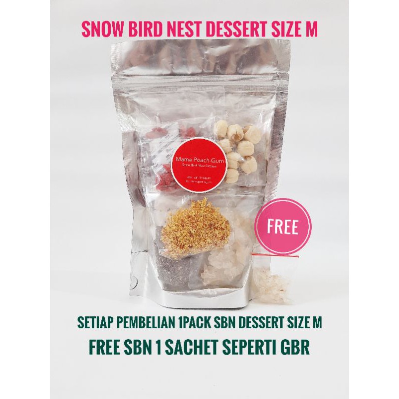 

Snow Bird Nest Dessert size M . Promo BONUS SBN sachet SEPERTI DIFOTO berlaku kelipatan