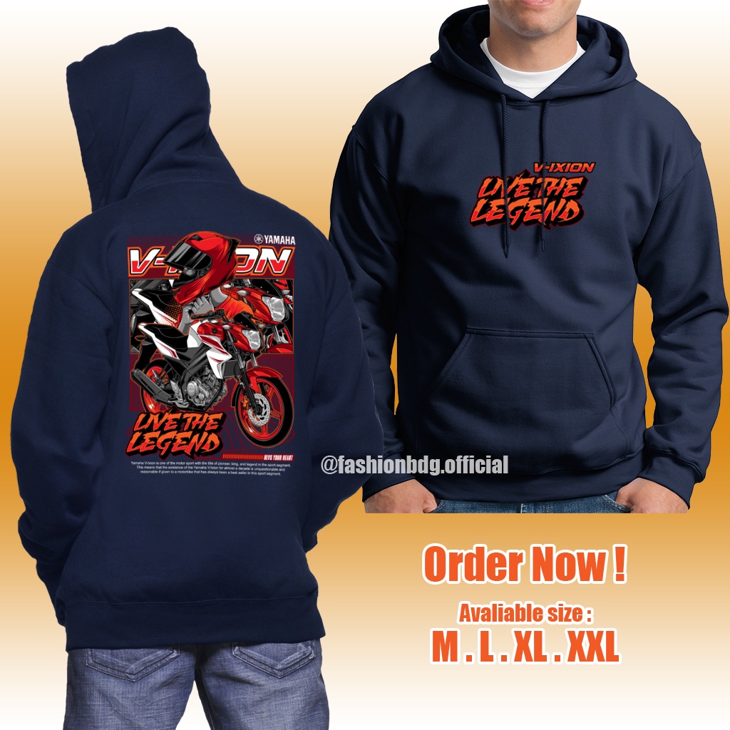 Sweater Vixion Live In The Legend Distro Keren Bahan Tebal / Hoodie Vixion / Jaket Vixion