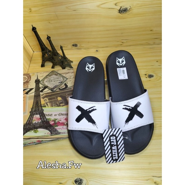 Sandal Slide Gen X Hitam / Sendal Slop X Black / Sandal Vans Offwhite Distro